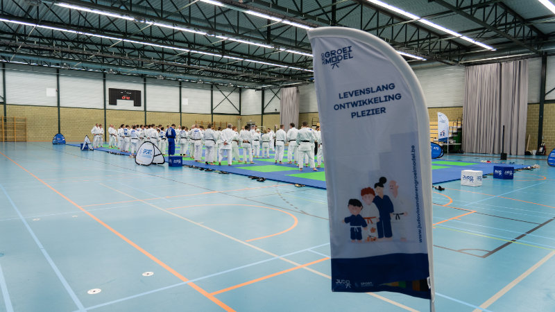 eventflag tijdens een judo training