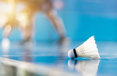 badmintonshuttle in close-up