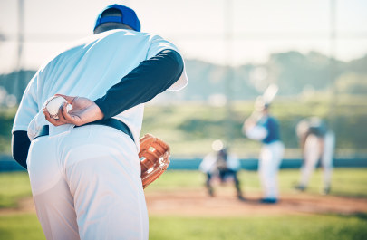 pitcher op baseballveld