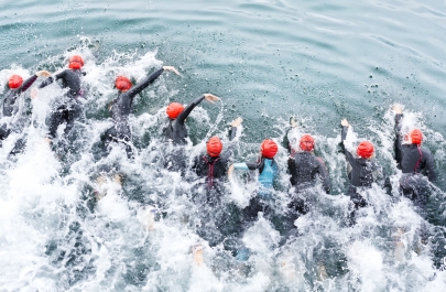triatlon in het water