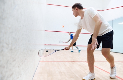 duo in squashzaal