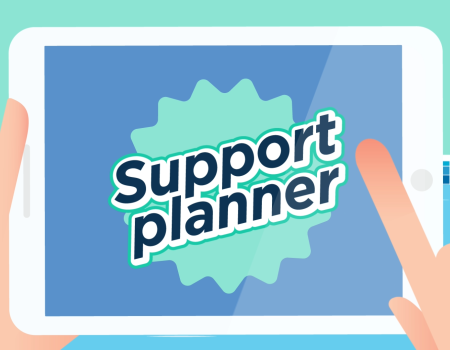 beginscherm van supportplanner op tablet